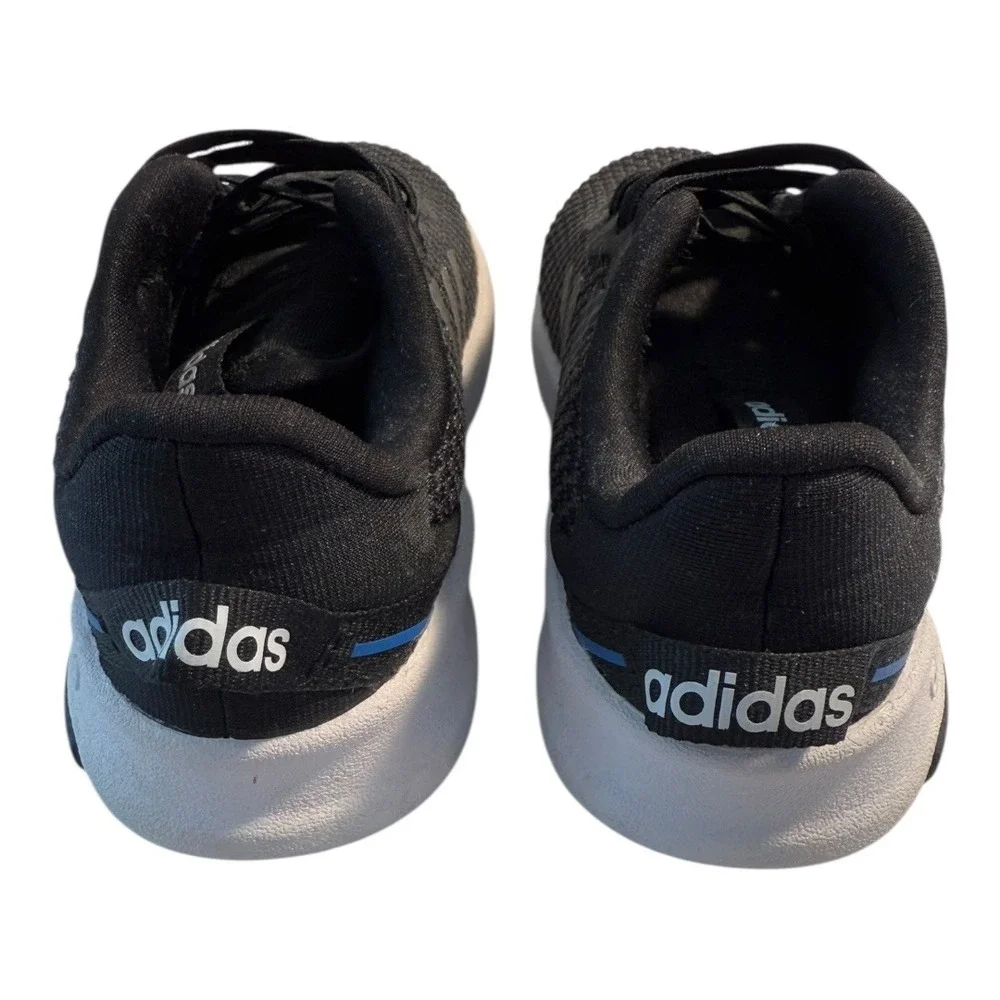 Adidas Kids Black Mesh Lace Up Athletic Running‎ Shoes Sneakers Size 7K